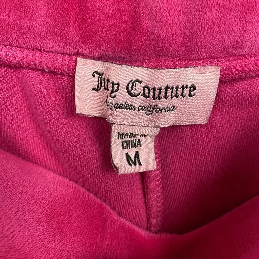 Juicy Couture Vintage Hot Pink Velour Track Suit Pants Sz.M Jacket Sz.XL - Picture 3 of 16